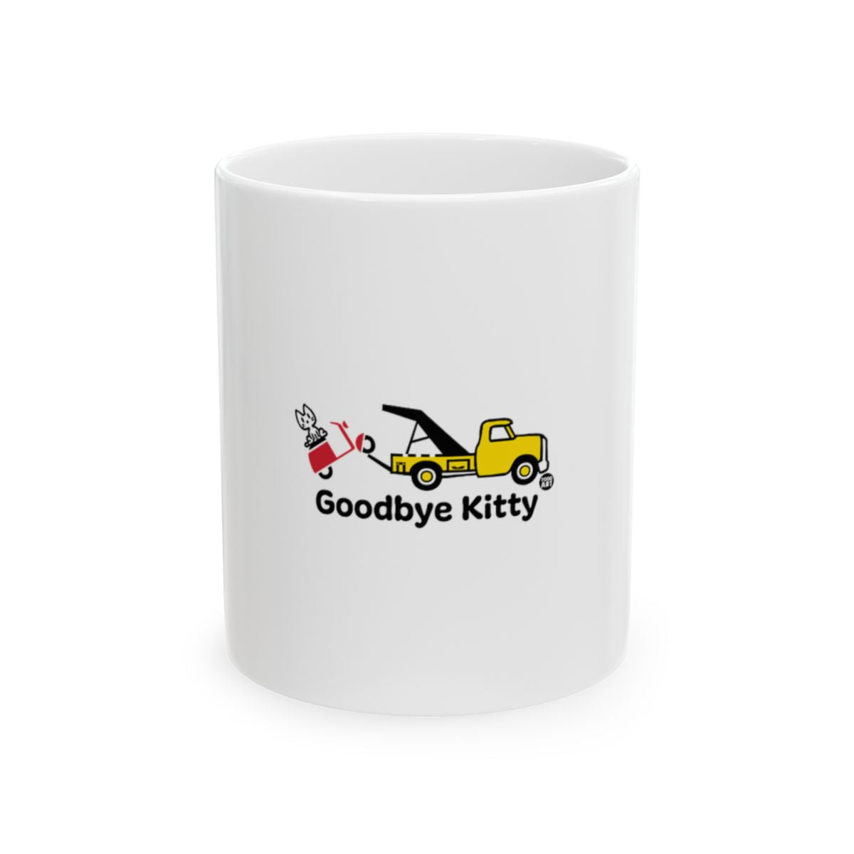 Goodbye Kitty Tow Truck Design Mug