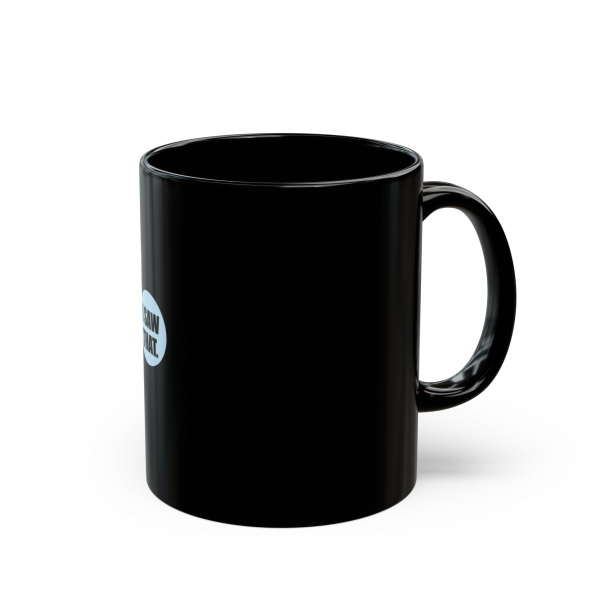Black Coffee Mug with Small Logo Design