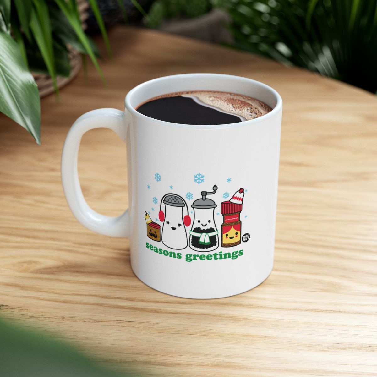 Cute Seasons Greetings Festive Winter Mug