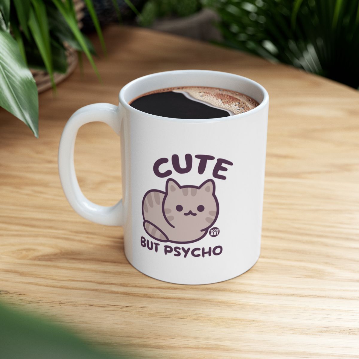 Adorable Cat Cute But Psycho Mug Ideal for Cat Lovers