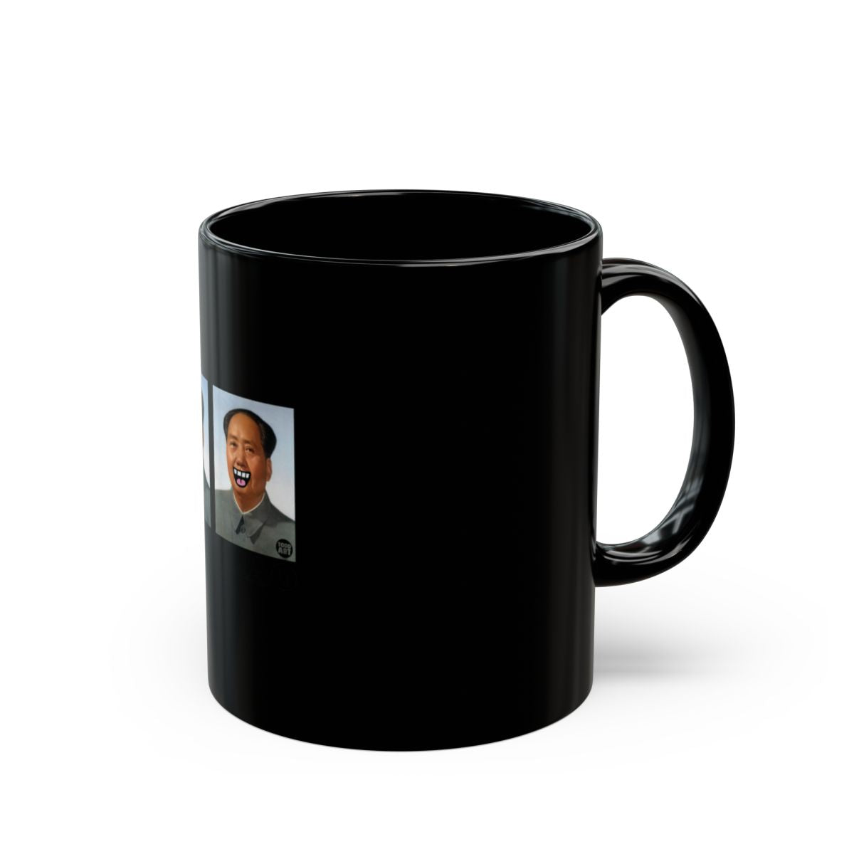 Monochrome Black Mug With Unique Artistic Print