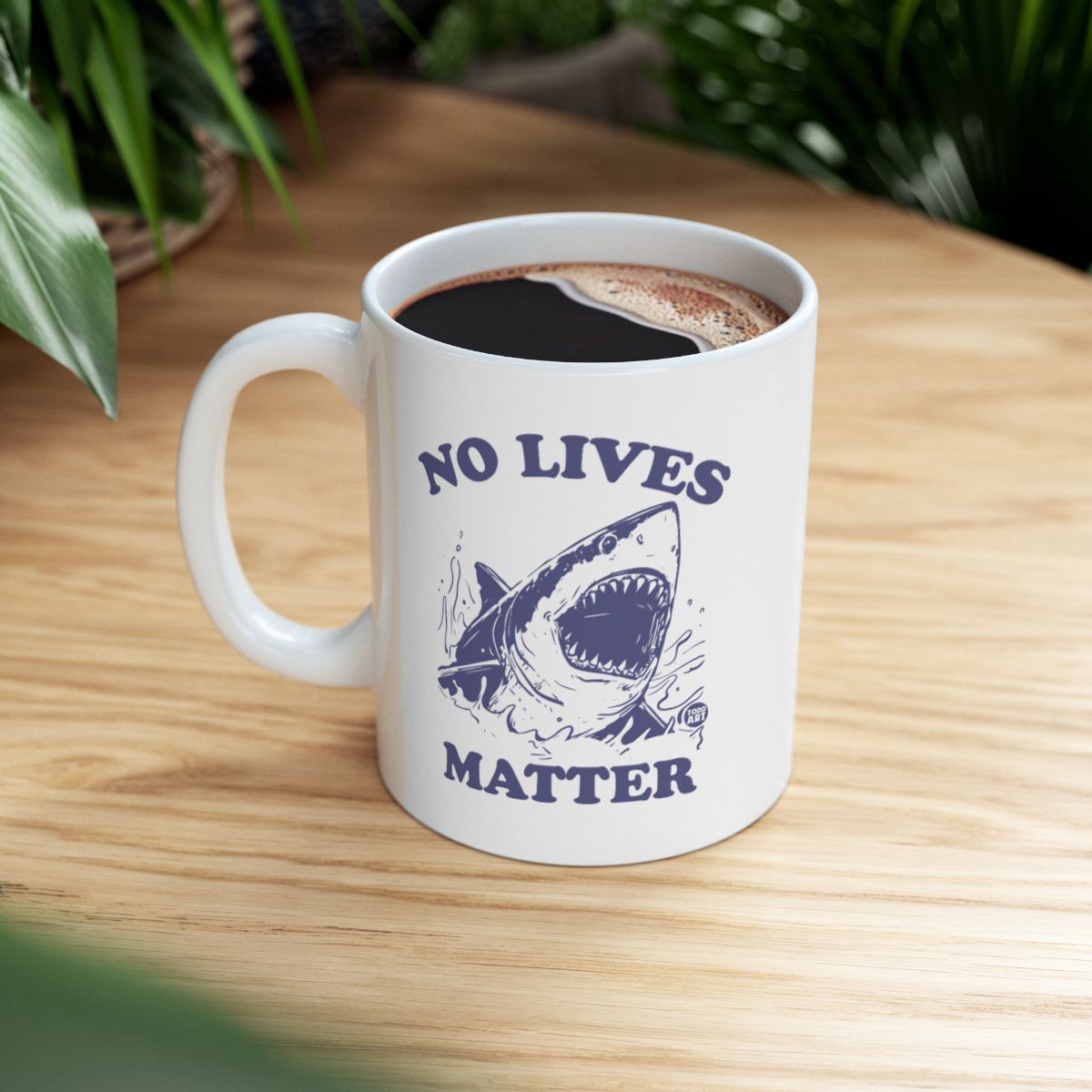 No Lives Matter Shark Coffee Mug