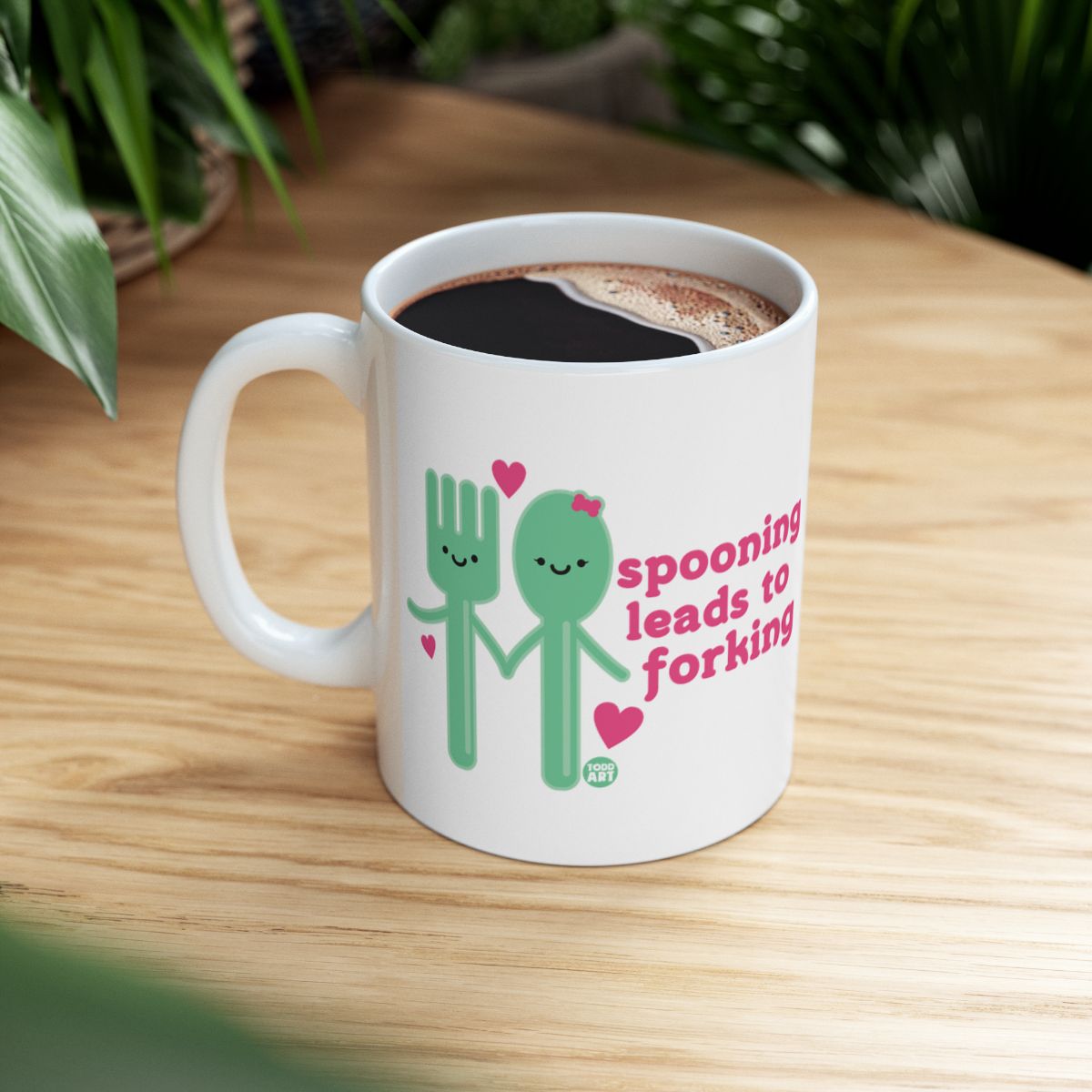 Spooning Leads to Forking Cute Couple Design Mug