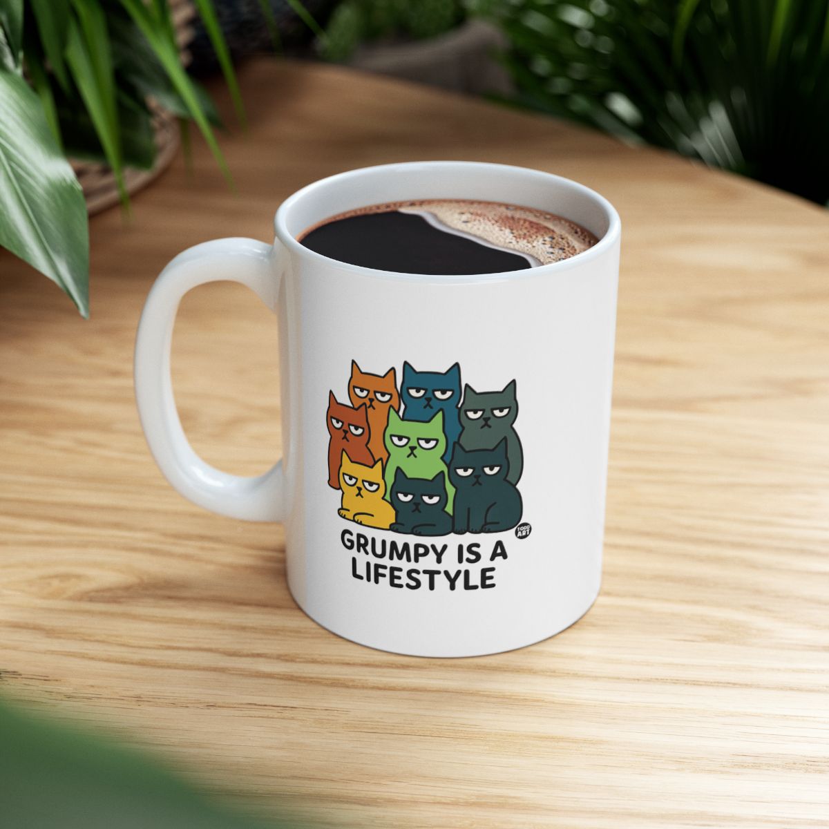Grumpy Is a Lifestyle Multicolored Cats Mug Product