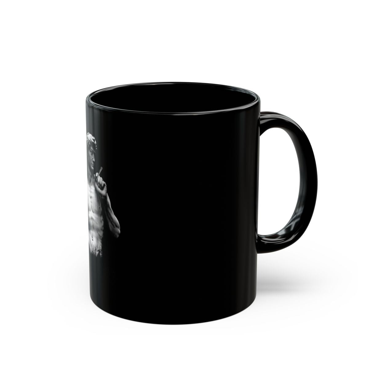 Bold Artistic Black Mug with Unique Design