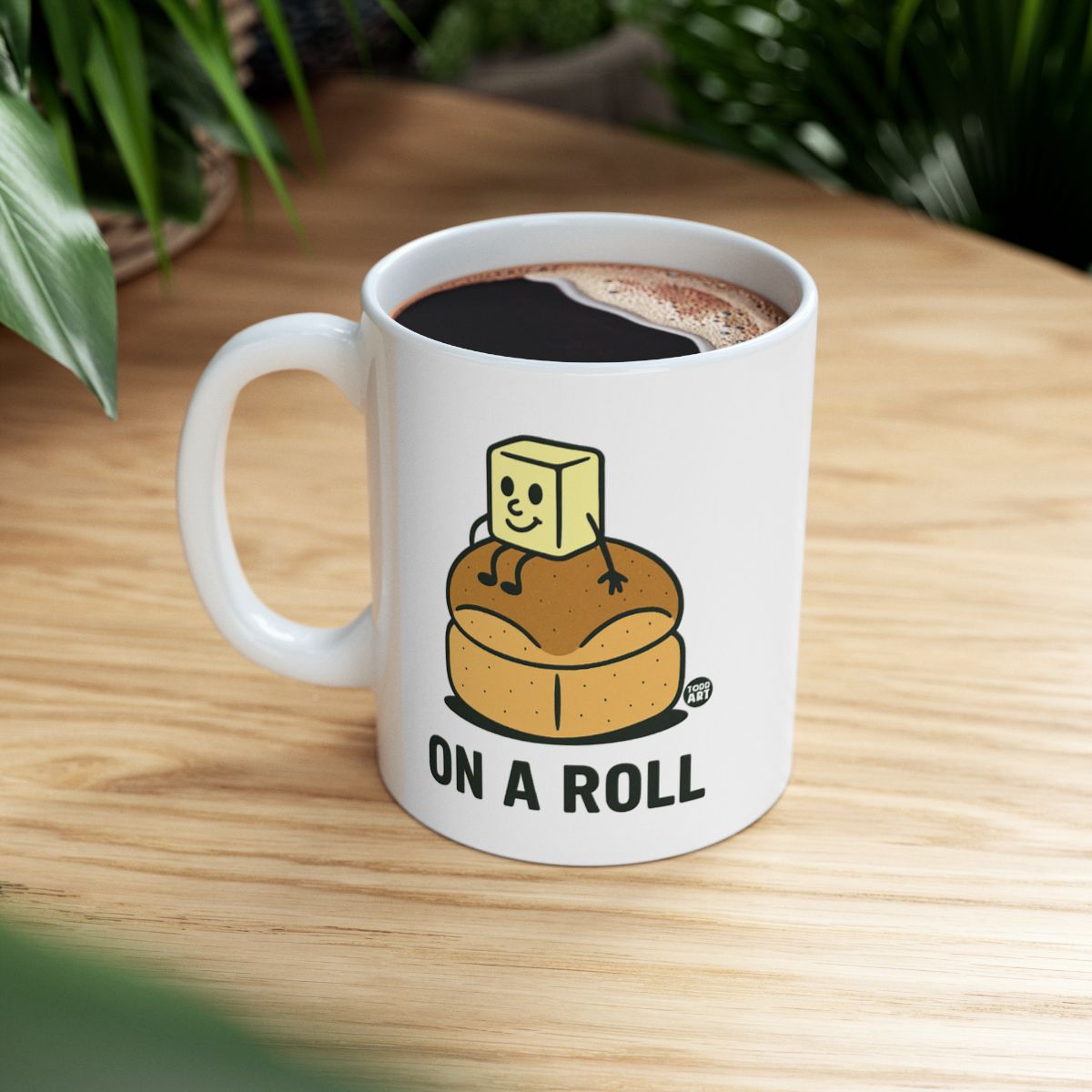 On A Roll Graphic Mug for Coffee Lovers