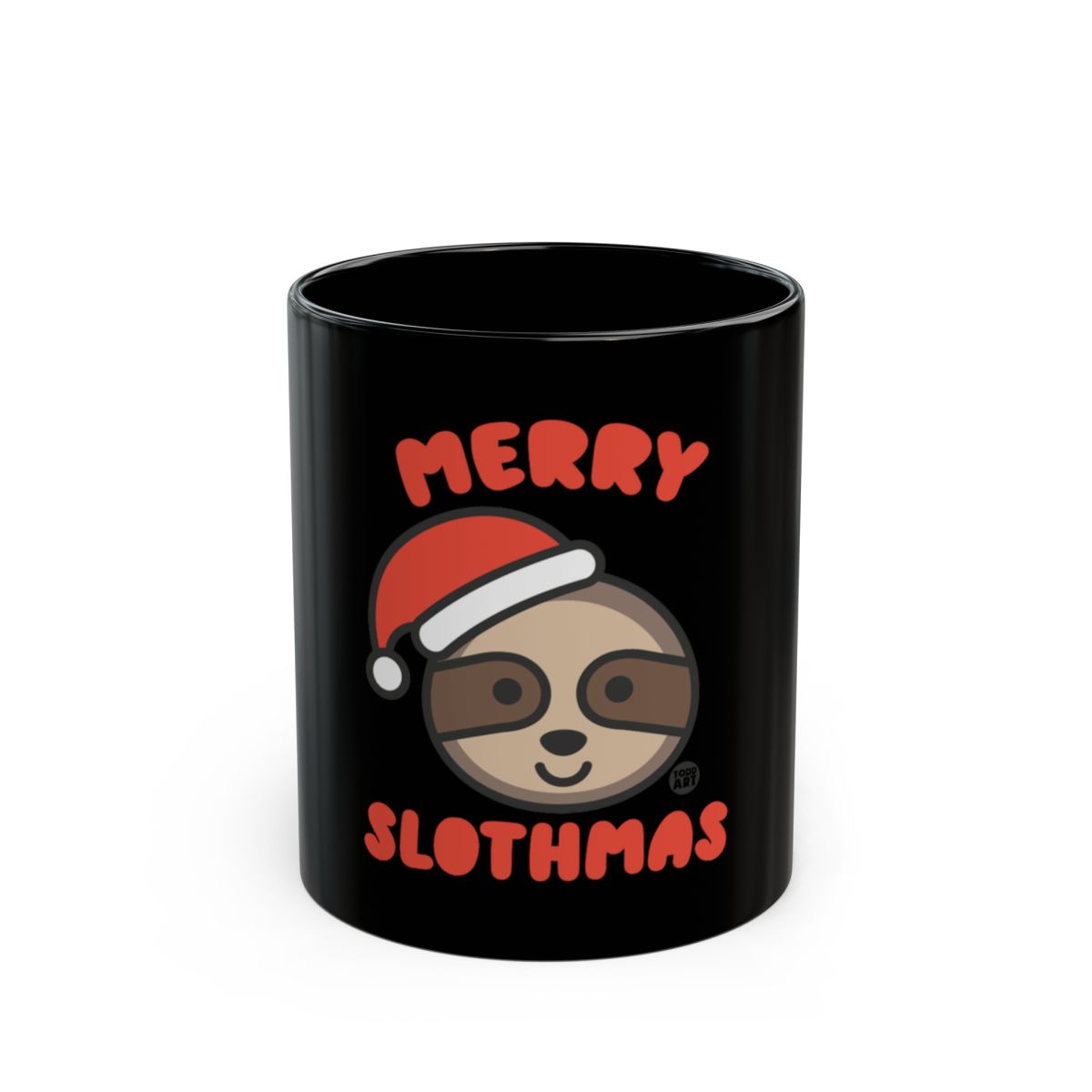 Merry Slothmas Cute Sloth Santa Hat Design Mug Gift