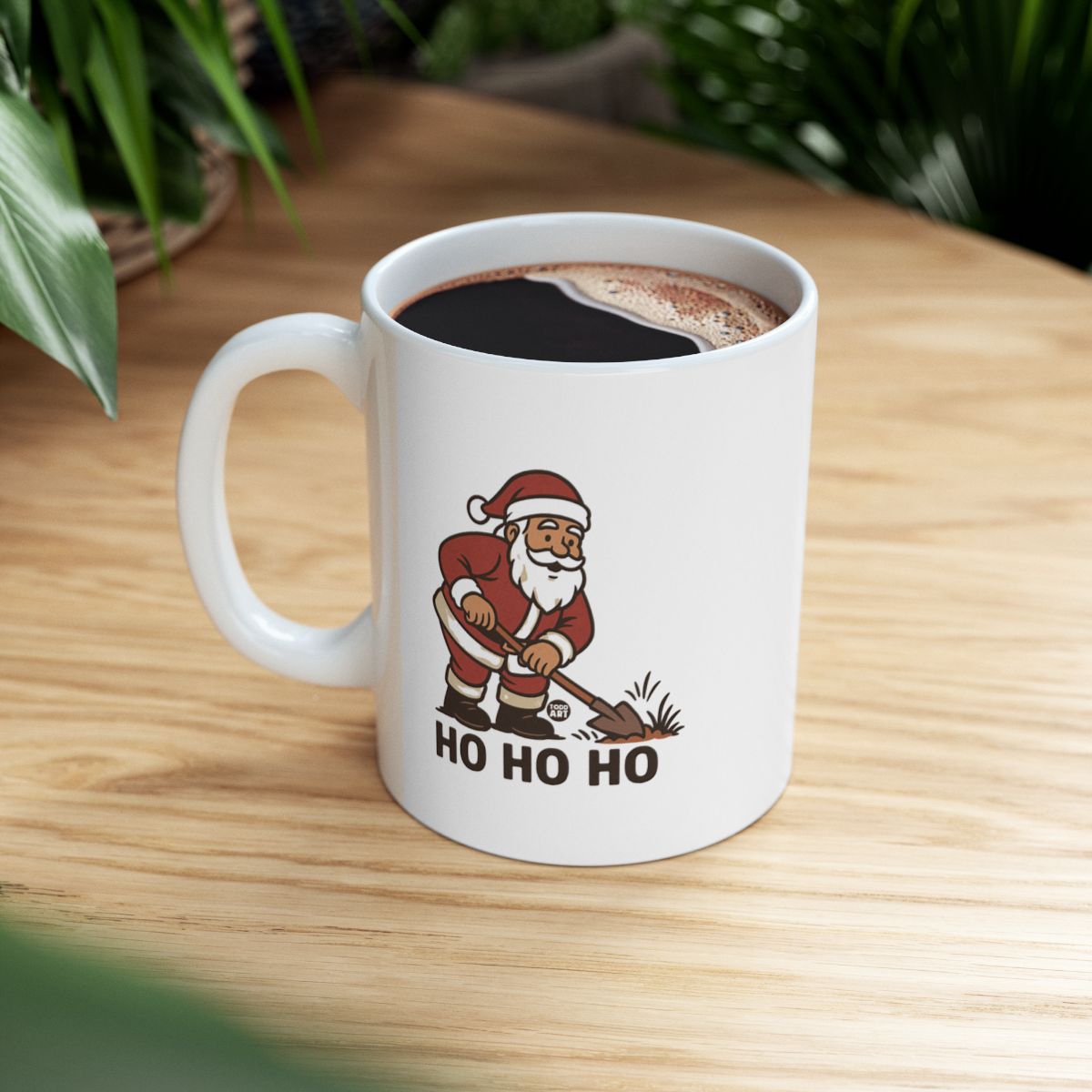 Santa Digging Design Ho Ho Ho Coffee Mug