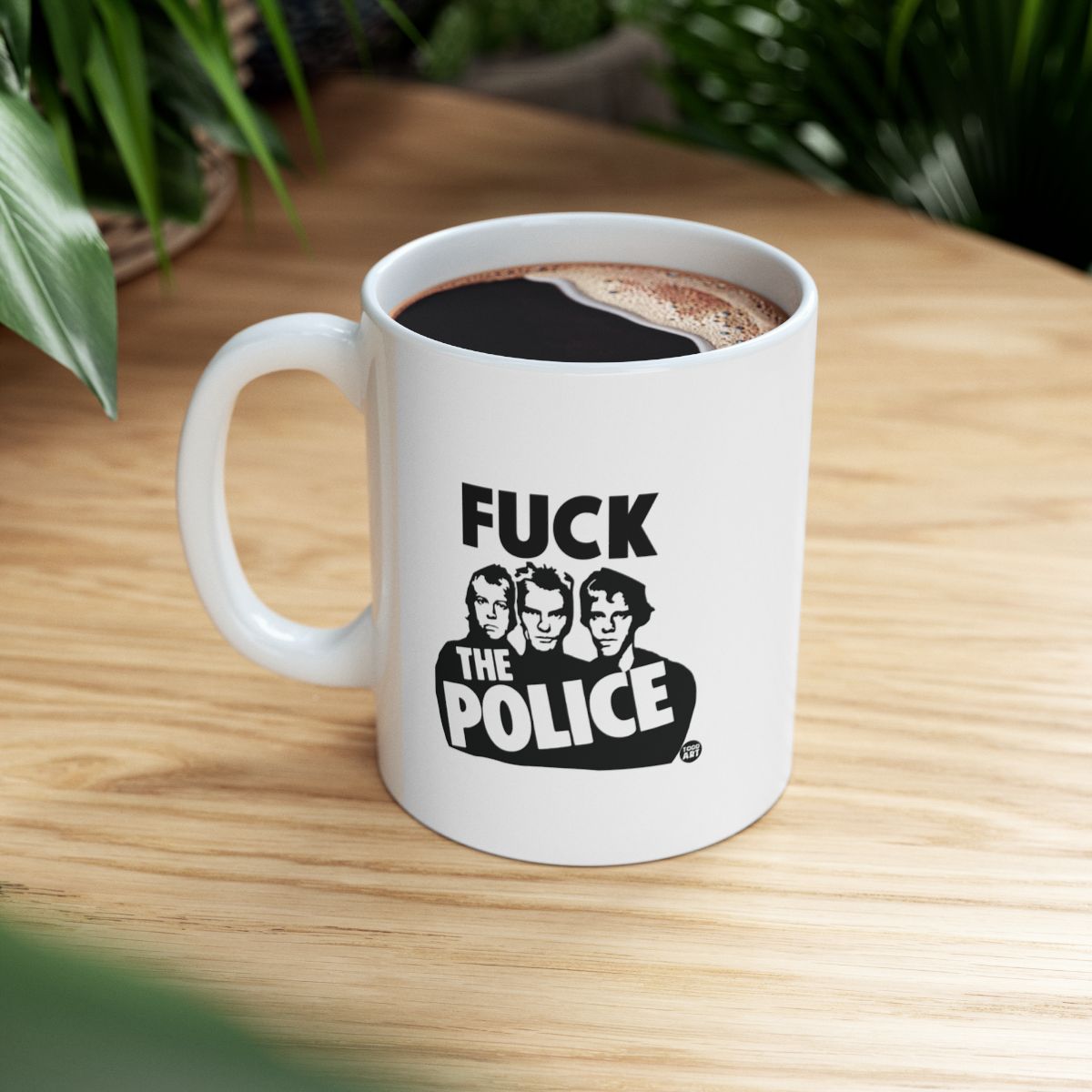 Bold Artistic Mug Featuring Unique Statement