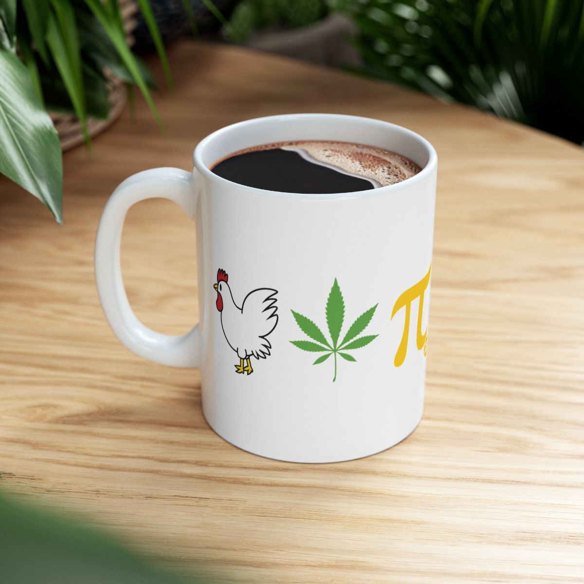 Funny Chicken Weed Pi Mug for Coffee Lovers Gift