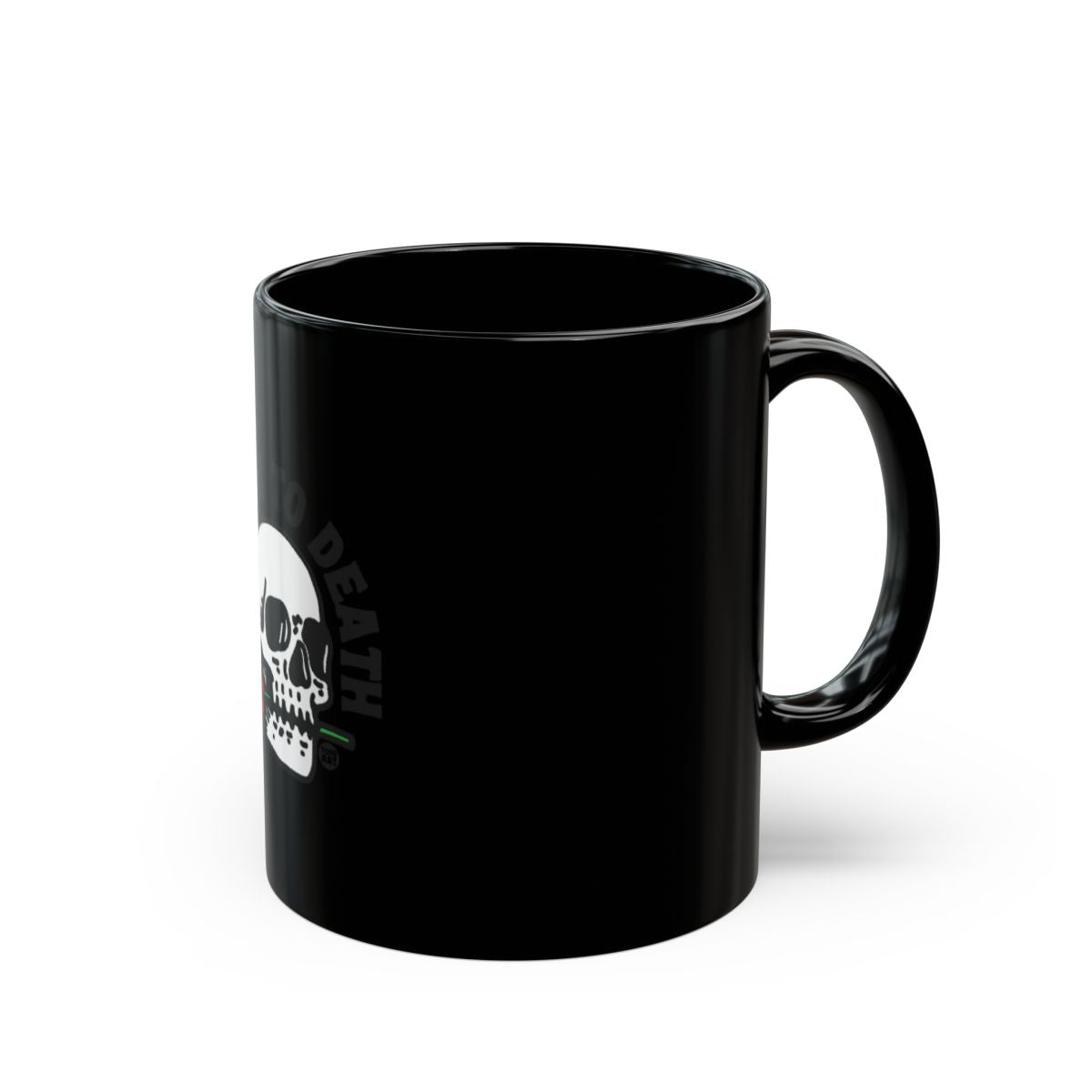 Skull Design Black Mug for Creepy Coffee Lovers mug