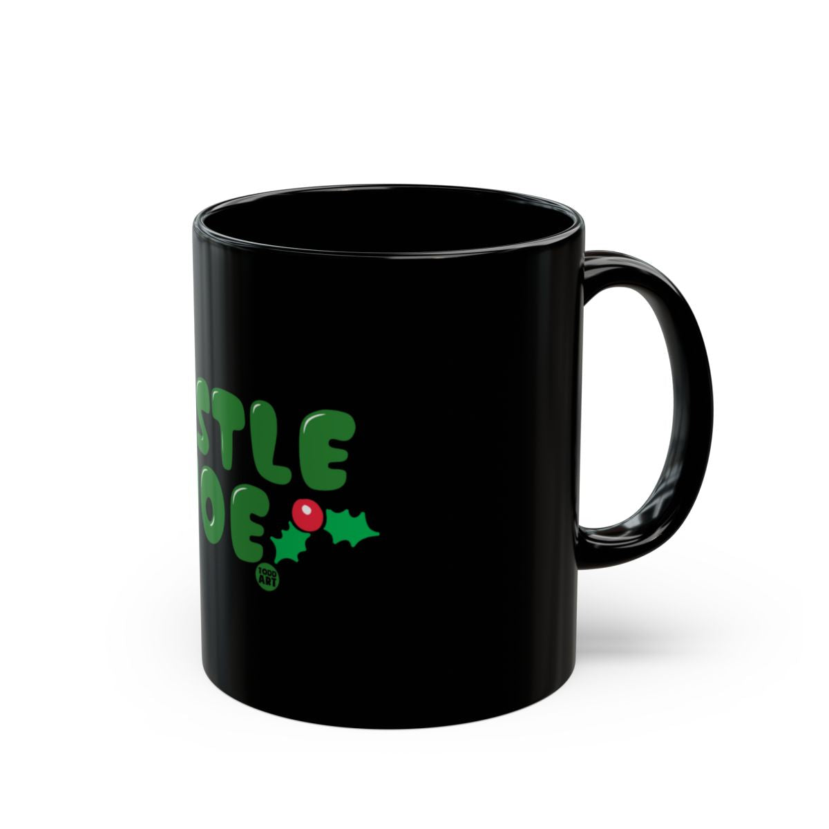 Hustle Mode Festive Holiday Mug with Green Text