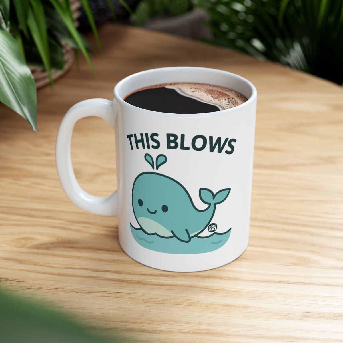 This Blows Cute Whale Design Coffee Mug