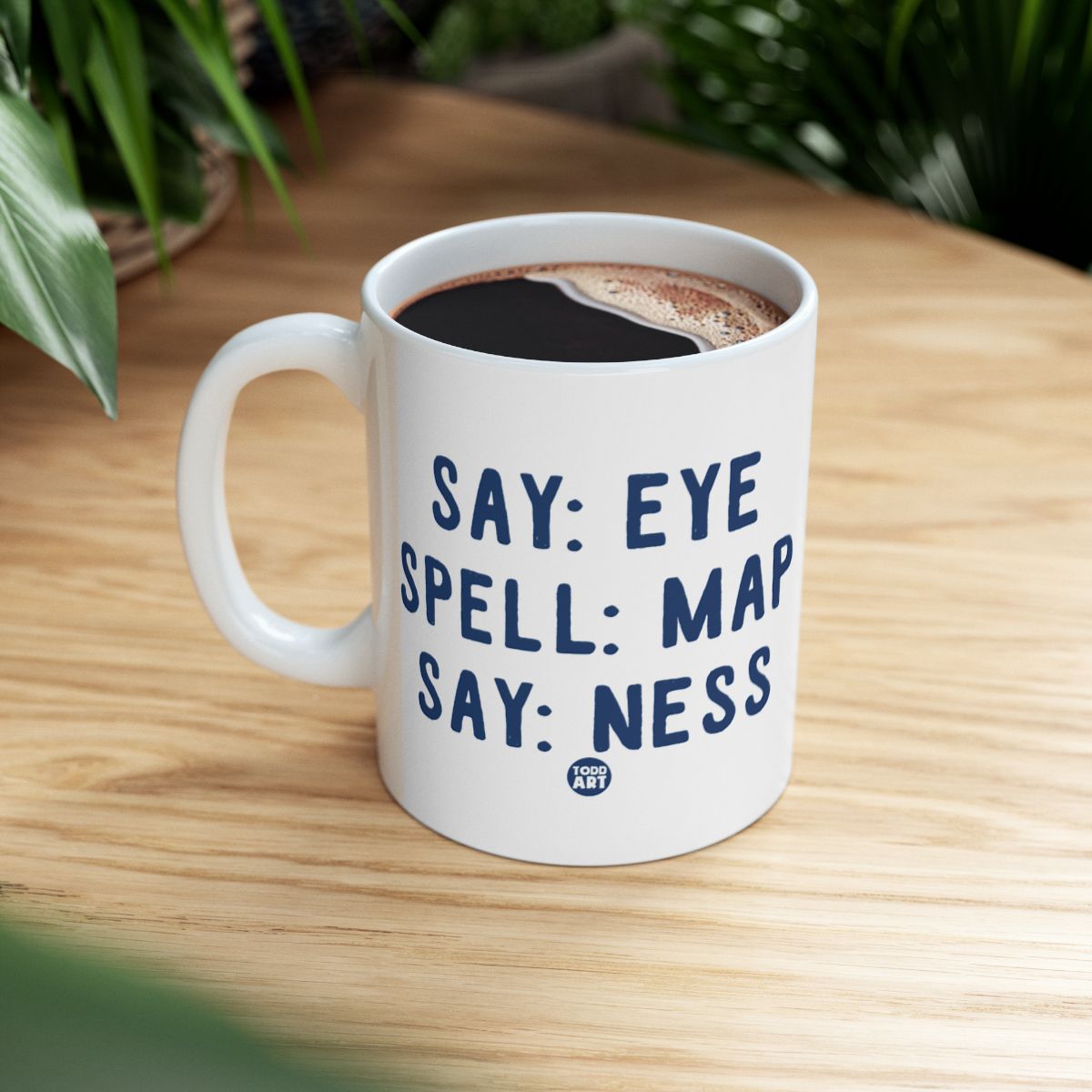 Say Eye Spell Map Say Ness White Mug Product