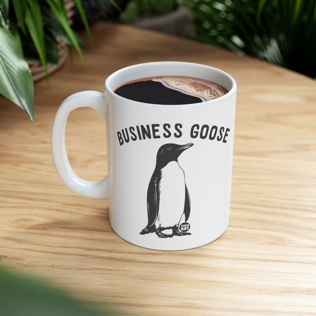 Business Goose Penguin Design Coffee Mug
