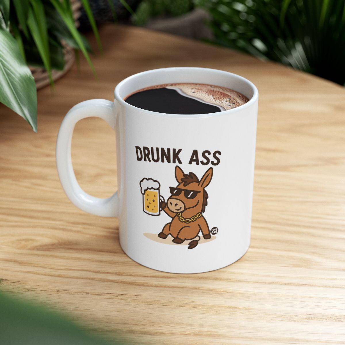 Funny Drunk Ass Cartoon Coffee Mug for Beverage Lovers