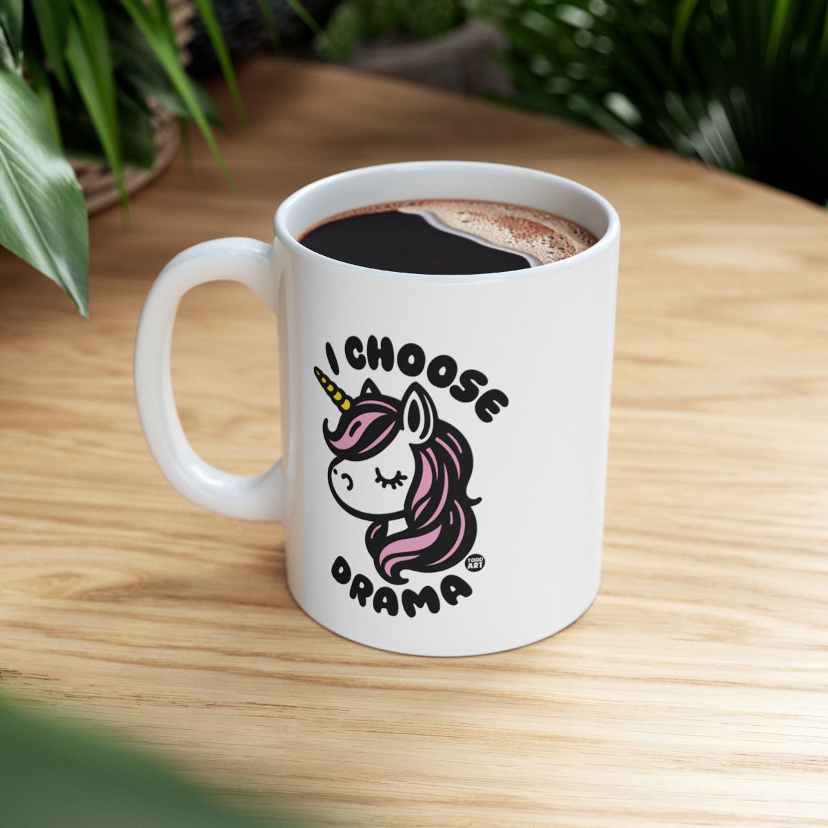 I Choose Drama Cute Unicorn Coffee Mug Fun Gift Item