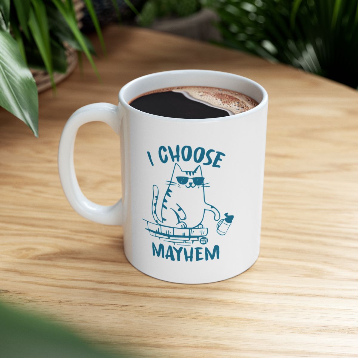 I Choose Mayhem Funny Cat Coffee Mug