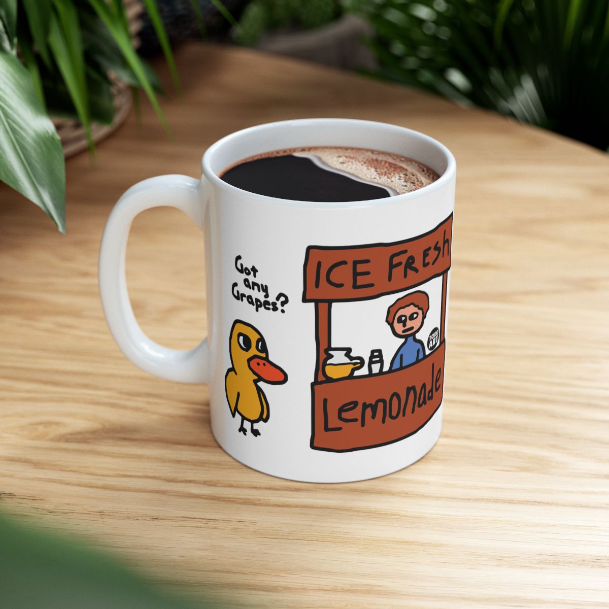 Funny Got Any Grapes Duck Lemonade Stand Mug