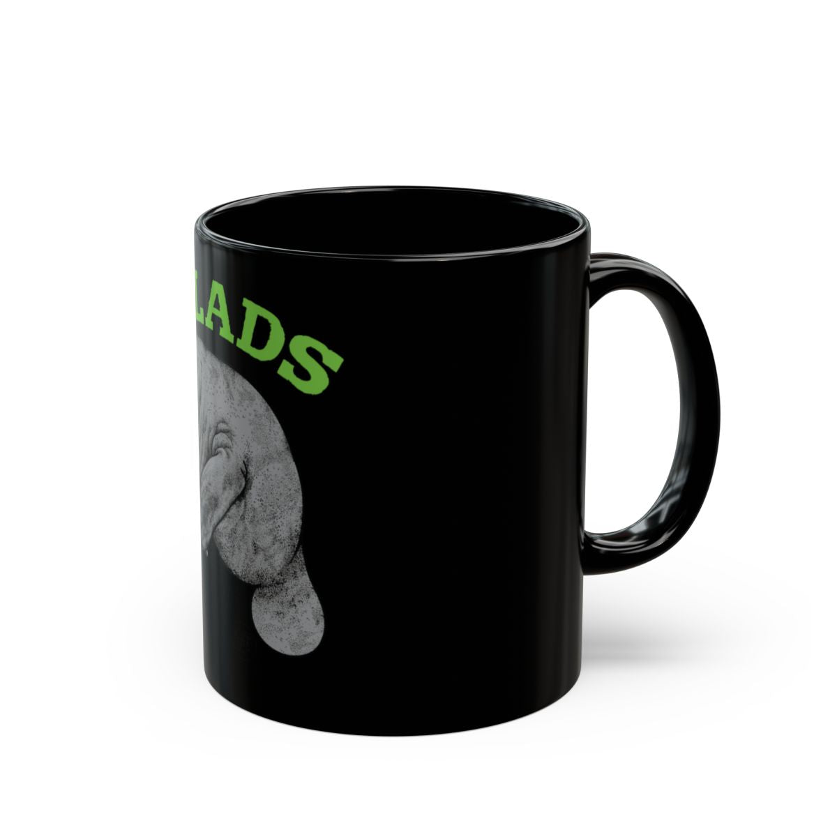 Awesome Cool Lads Manatee Design Black Coffee Mug