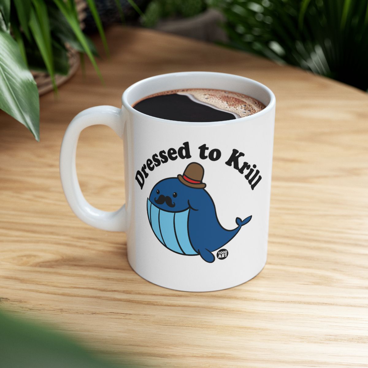 Dressed to Krill Funny Whale Coffee Mug Gift