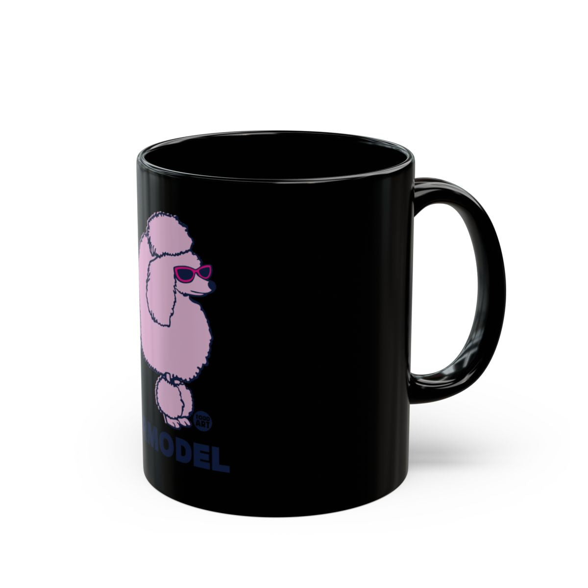 Cute Pink Poodle Wearing Sunglasses Stylish Mug