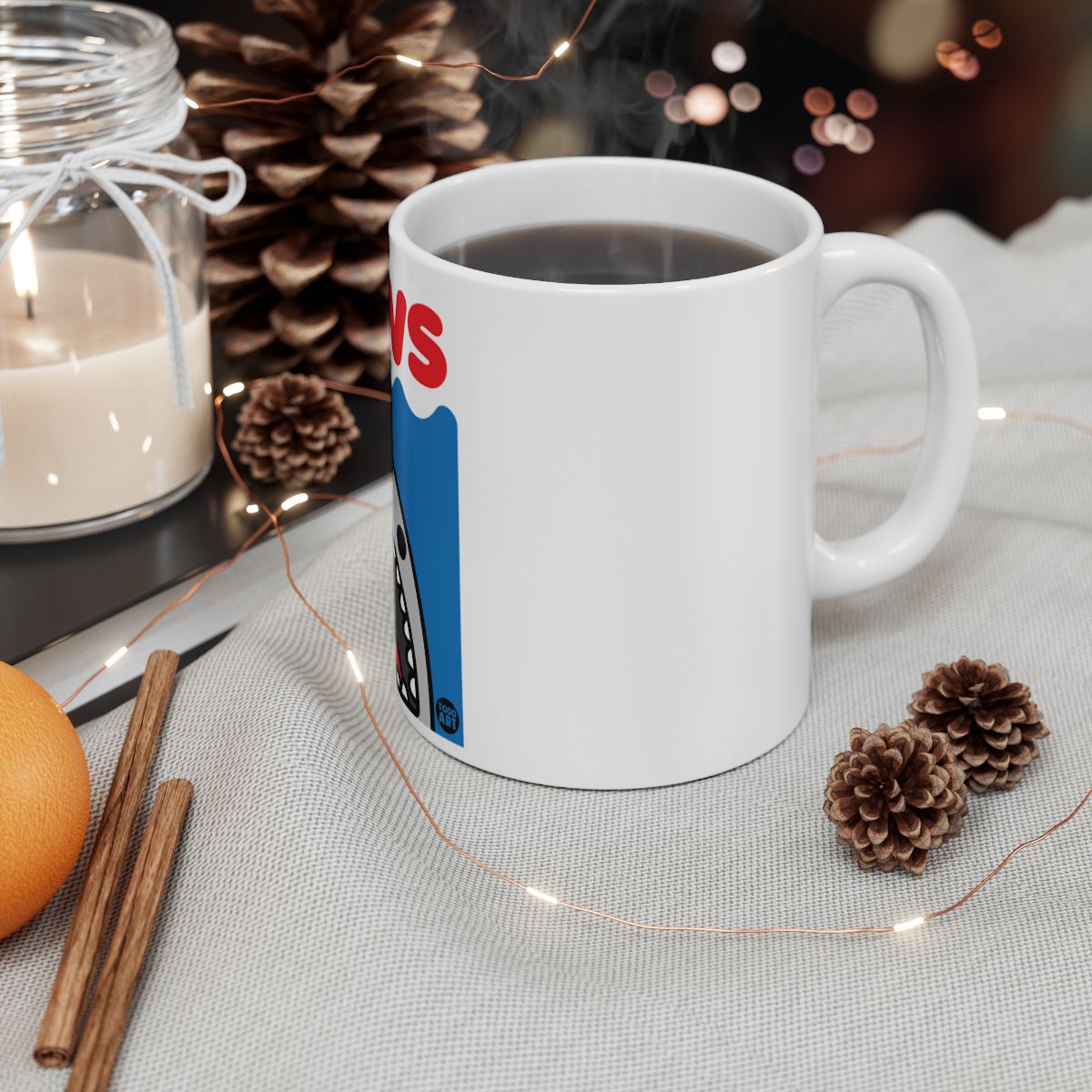 Holiday Mug with Festive Design for Hot Beverages