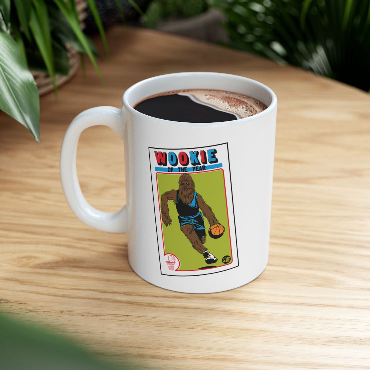 Wookie of the Year basketball design coffee mug