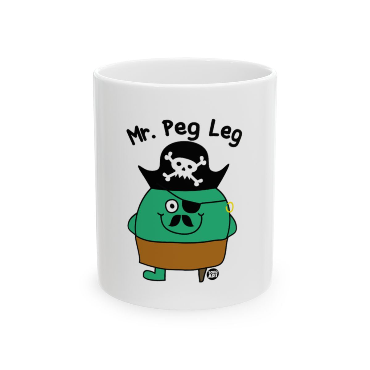 Mr. Peg Leg Pirate Cartoon Graphic Mug