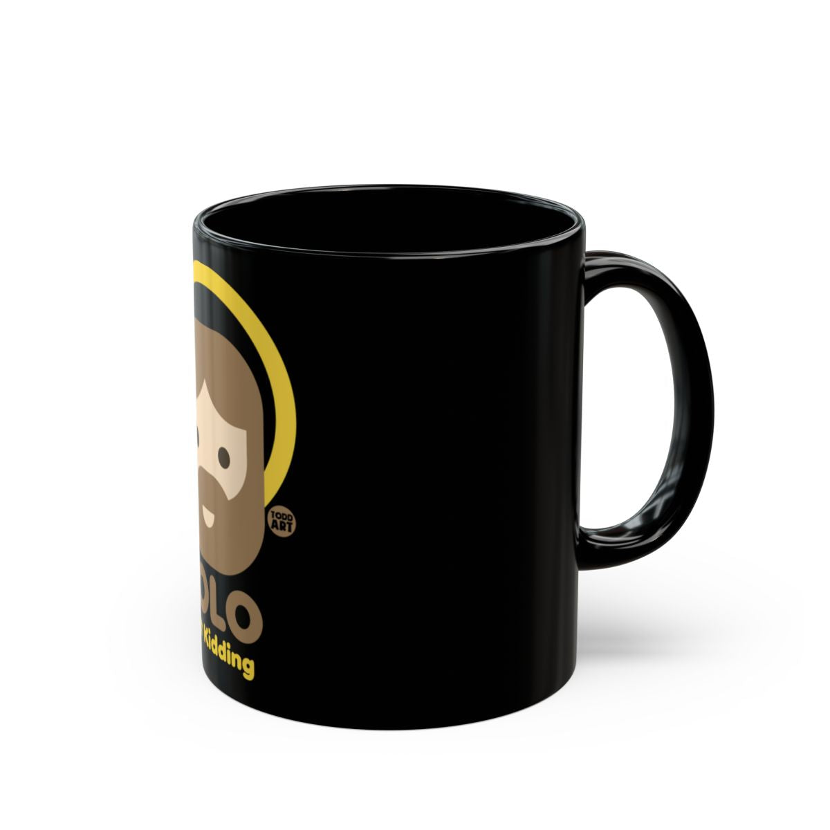 Bold Character Design Black Coffee Mug