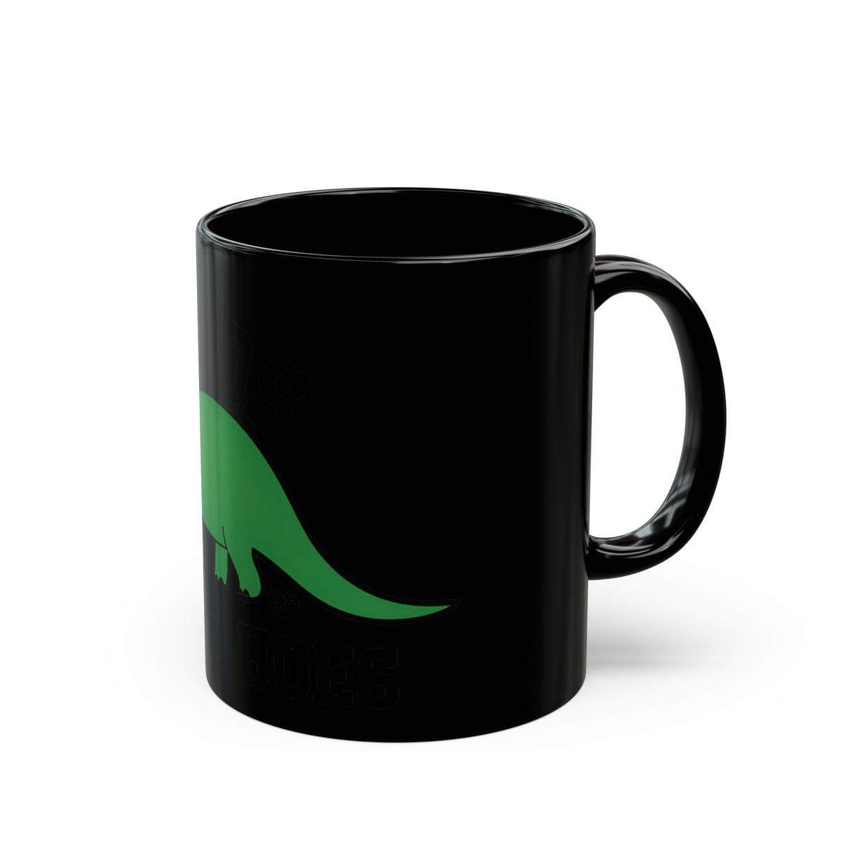 Cute Dinosaur Design Black Mug for Coffee Lovers