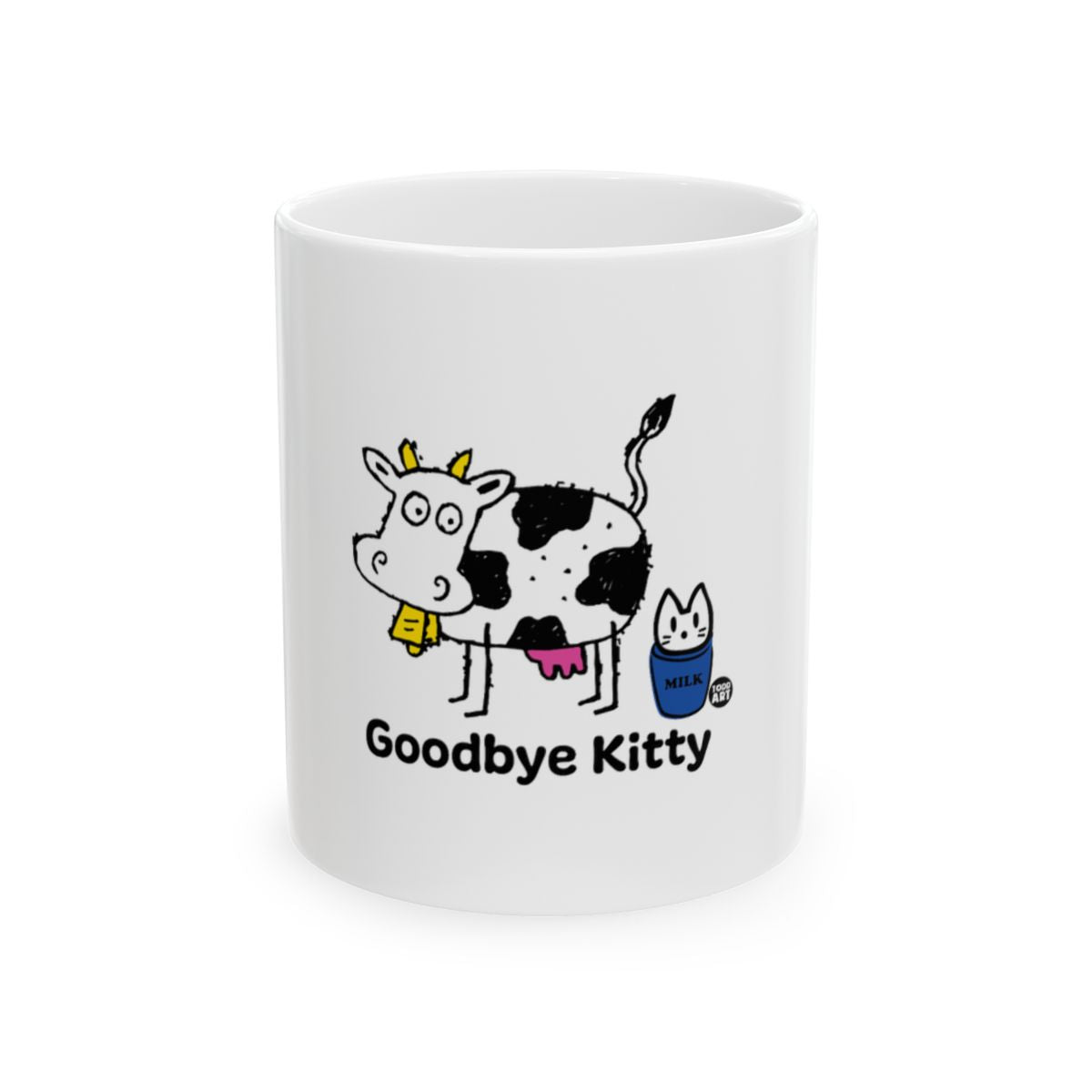 Goodbye Kitty Cow Humorous Design Mug