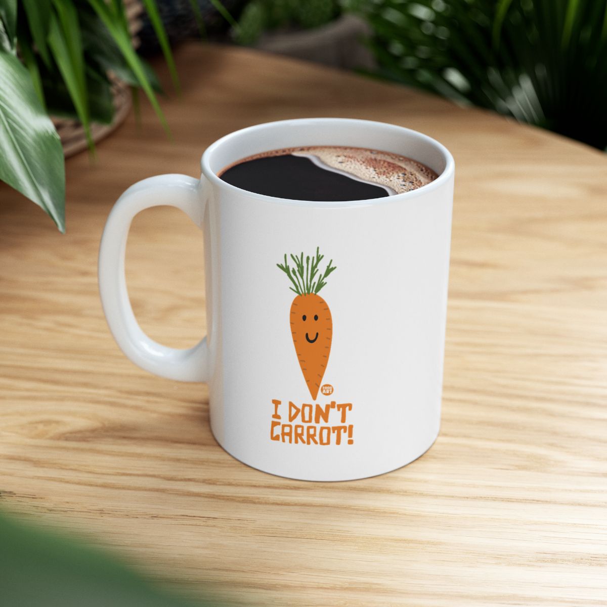 I Don't Carrot Mug with Cute Carrot Design