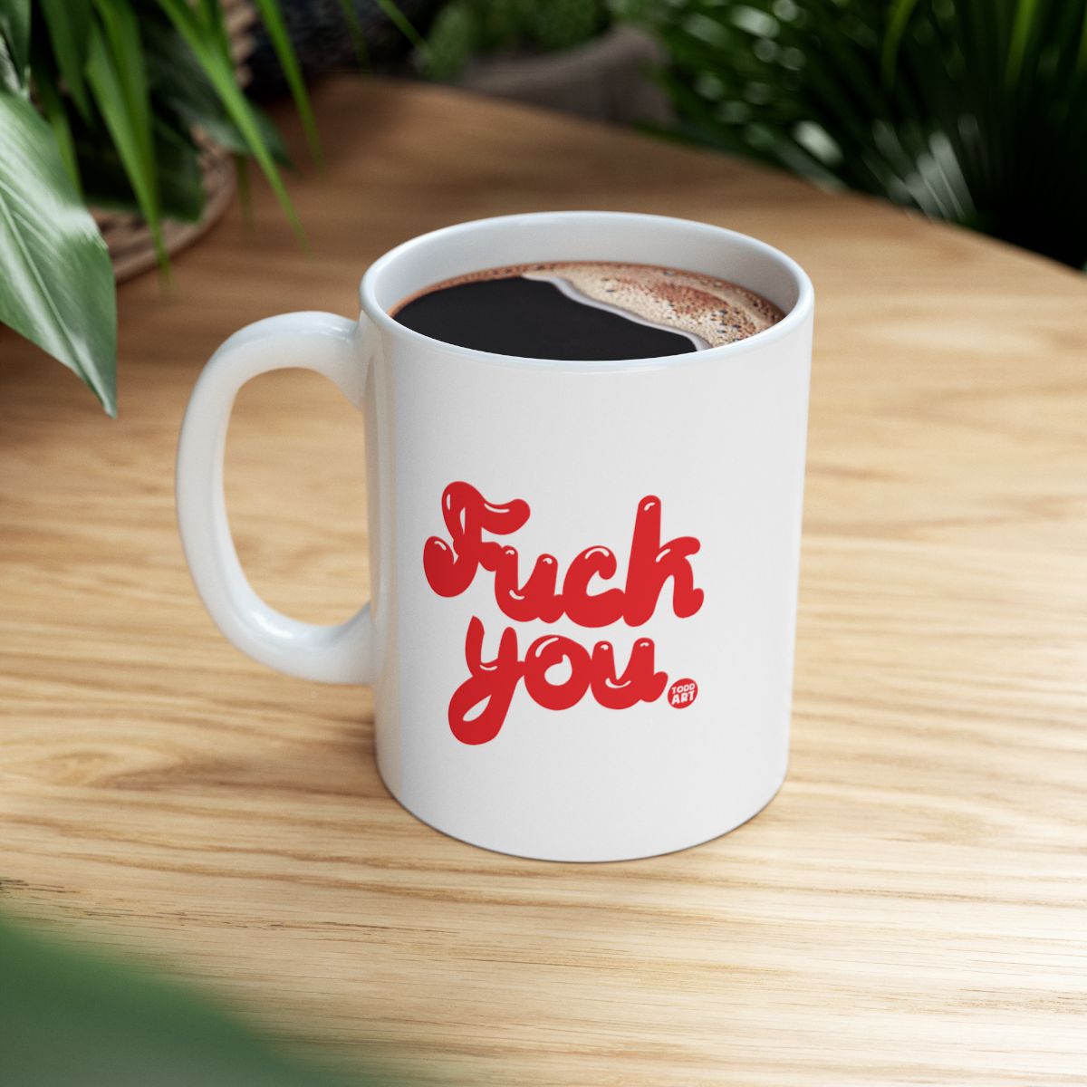 Bold Statement Red Lettering Coffee Mug