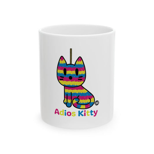 Adios Kitty Colorful Cat Design Ceramic Mug
