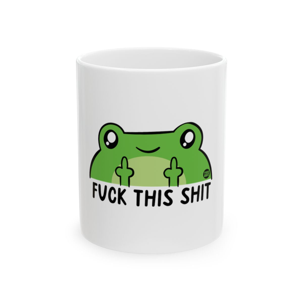 Funny Frog with F This Shit Middle Finger Mug