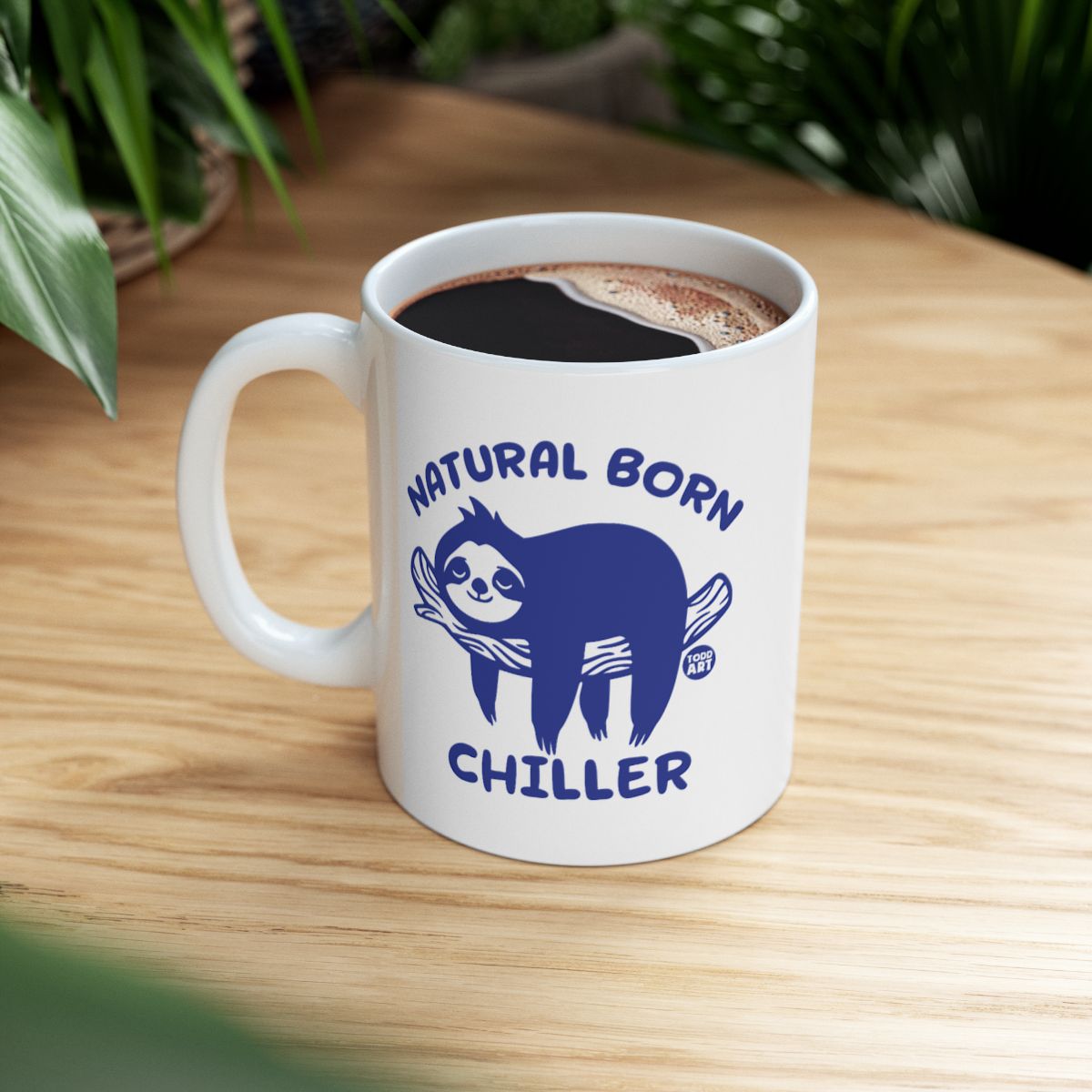 Natural Born Chiller Sloth Design Coffee Mug