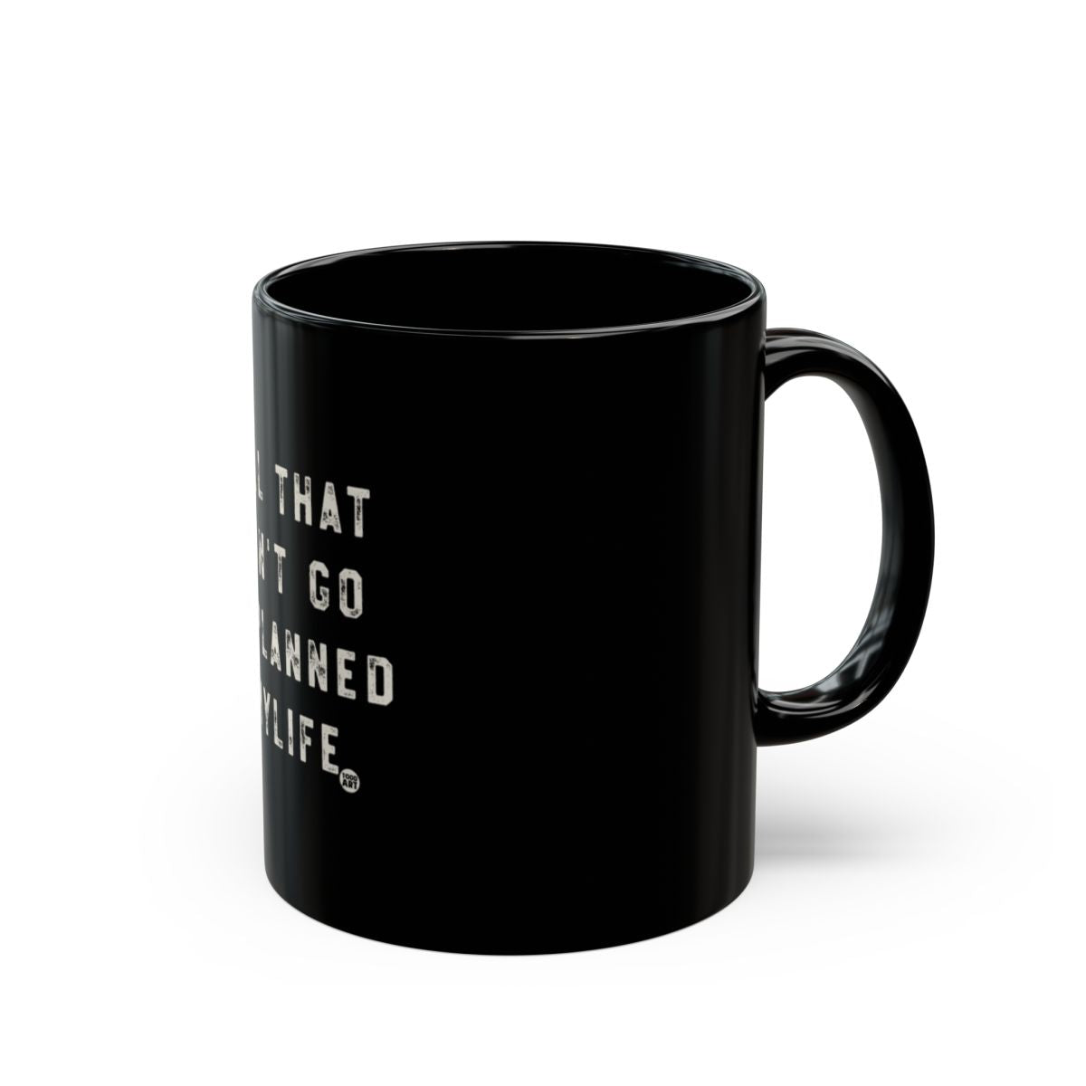 Motivational Quote Black Coffee Mug