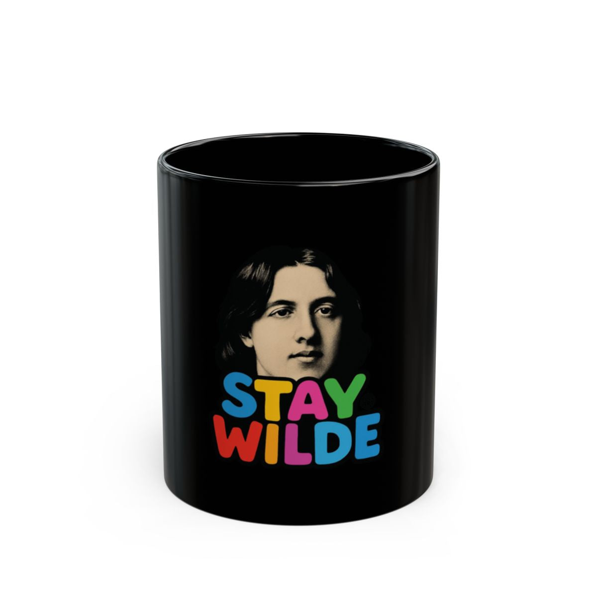 Stay Wilde Colorful Typography Dark-Themed Mug