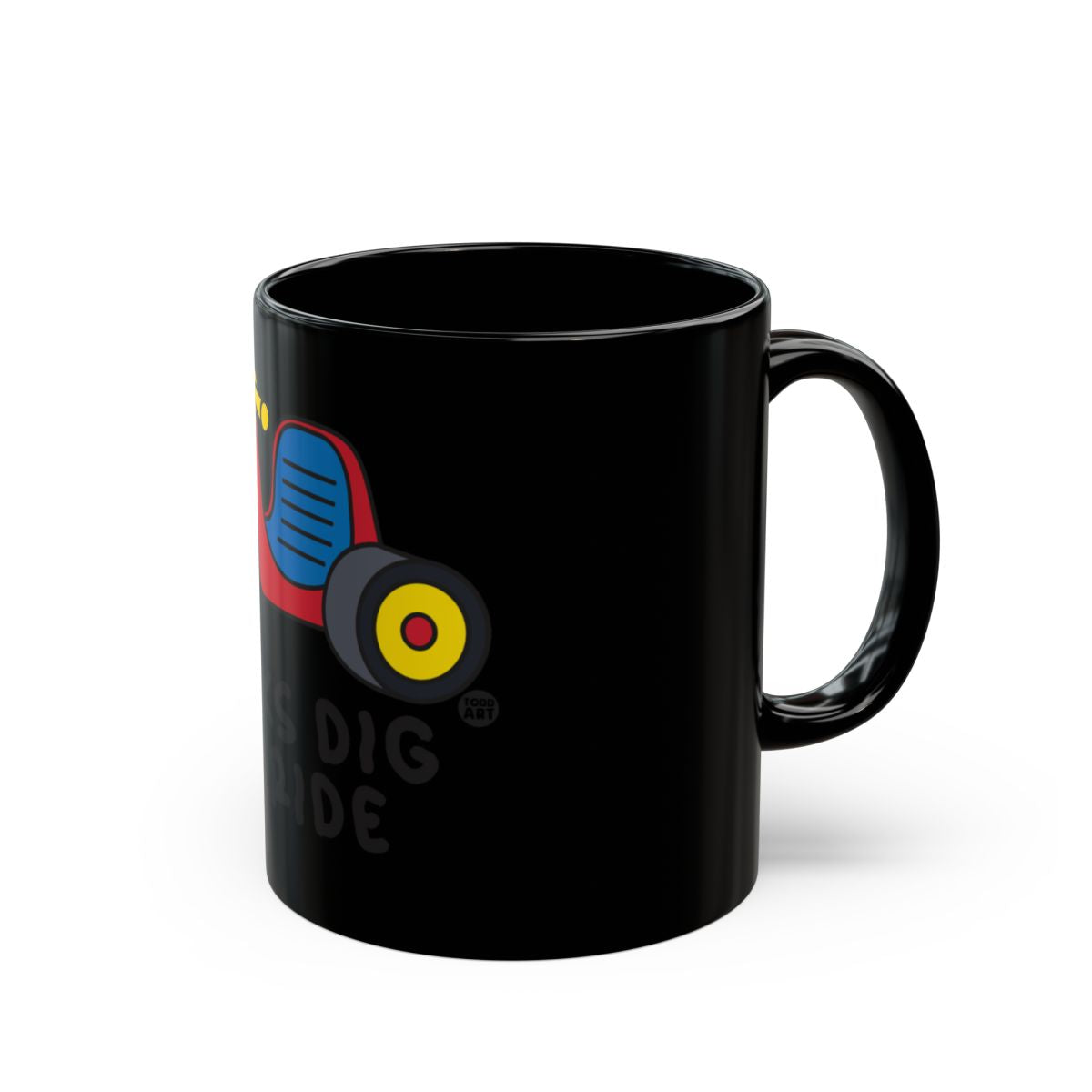Bright and Colorful Toy Tractor Design Mug