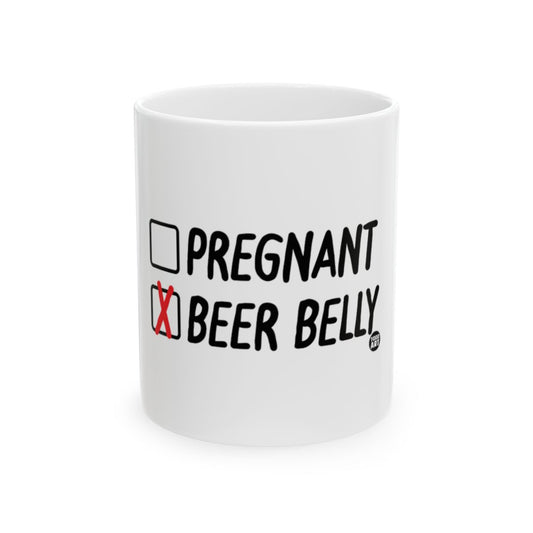 Funny Pregnant Checkbox Beer Belly Mug