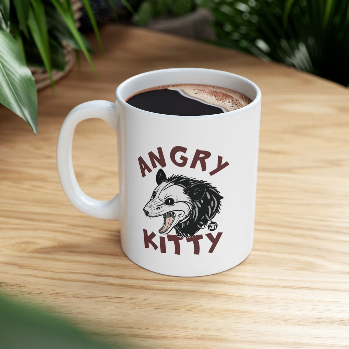 Angry Kitty Design Coffee Mug Fun Typography