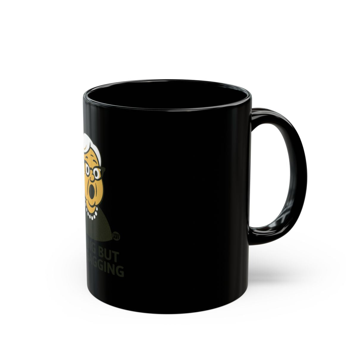 Funny Grandparent Cartoon Black Coffee Mug