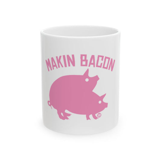 Makin Bacon Pink Pigs Graphic Design Mug