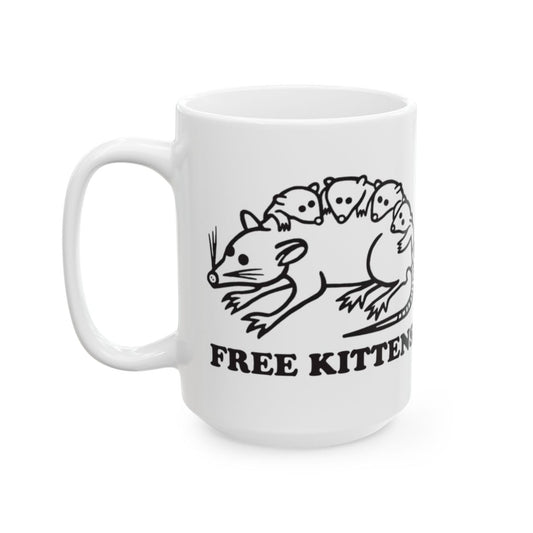 Free Kittens Funny Graphic Mug Cartoon Design
