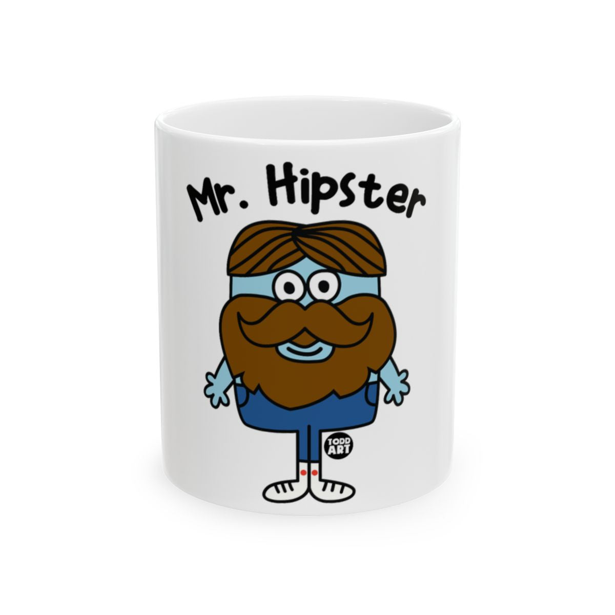 Mr. Hipster Cartoon Character Funny Mug