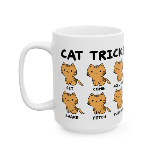 Cat Tricks Funny Design Mug Ideal for Cat Lovers Gift