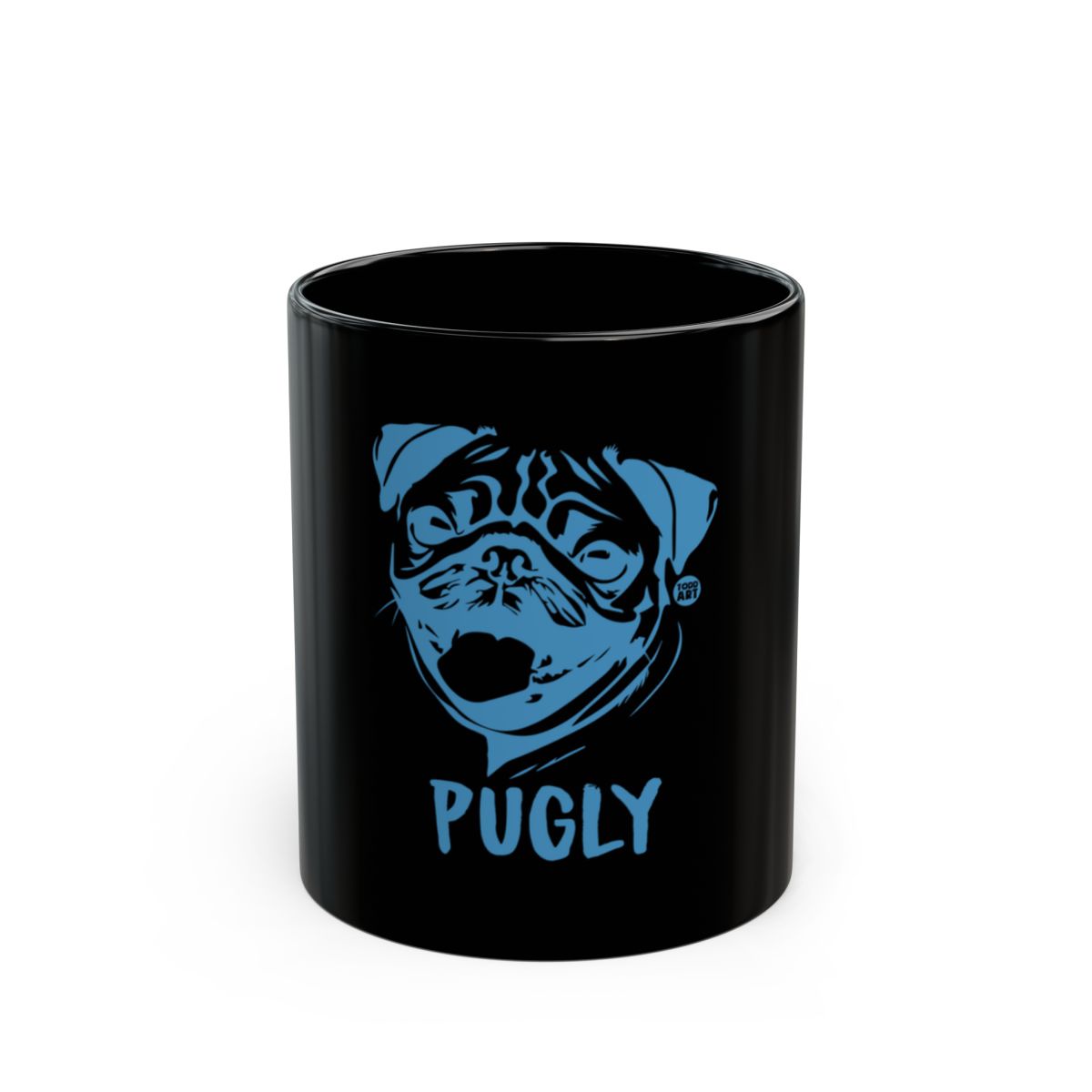 Pugly Coffee Cup with Cute Cartoon Pug Design
