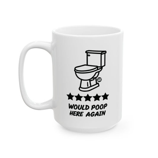 Would Poop Here Again Funny Coffee Mug