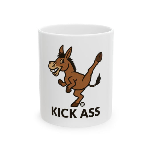 Kick Ass Donkey Coffee Mug for Motivational Mornings